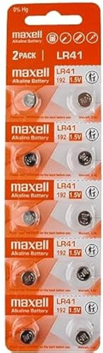 Maxell Alkali Knopfzelle Typ LR 41 10er Blister