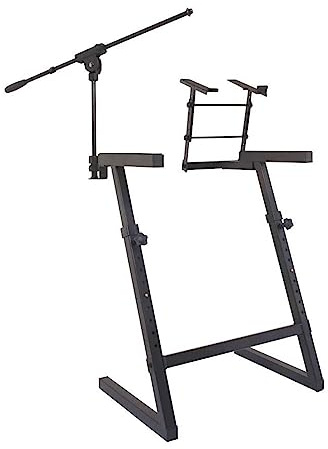 Proel EL280 - Supporto professionale per Tastiera computer Keyboard Stand Regolabile in altezza realizzato in acciaio, Nero Opaco