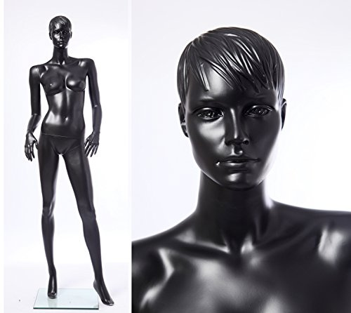 Eurohandisplay schöne abstrakte schwarz matt lackierte Schaufensterpuppe weiblich (CS-15-8)