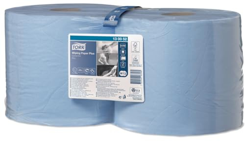 Tork Wiping Plus Combi Rol Poetspapier 2-laags Blauw W1/W2