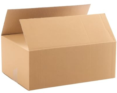 Versandkarton Karton 250 x 175 x 100 mm (Außenmaß 255 x 180 x 105 mm) Faltkarton Verpackungen Bücherkartons 1-wellig rechtekig mit Deckel Braun (100 Stück)