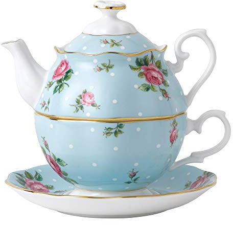 Royal Albert Polka Teeservice für 1 Person, Blau
