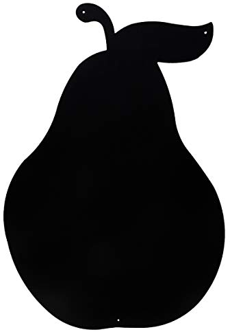 KalaMitica - Magnettafel, Kreidetafel, magnetische Wandtafel aus Stahl - Beschreibbare Pinnwand für Magnete, Notizen und Dekoration - Birne, 56x38 cm, Schwarz Anthrazit