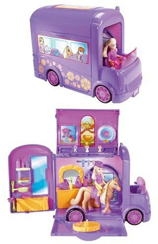 Mattel - Polly Pocket - L9868-0 - Funkelnde Tierfreunde - Showbus-Spielset
