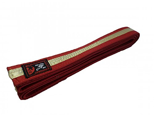 Budogürtel rot, Goldener Mittelstreifen (350)