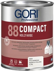 Gori 88 COMPACT -8855 BIANCO CALCE 0,75 l - Vernice di finitura coprente per tutti i legni esterni