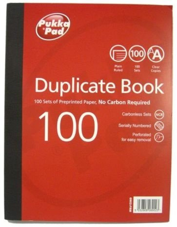 Duplicerad bok - 100 ark förtryckt papper - 6902