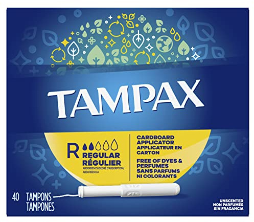Tampax Cardboard Regular, 40 Tampons (Pack of 4)
