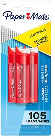 Paper Mate Mechanical Pencil Refills, 0.7mm, HB #2, 105 Count
