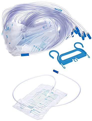 GIMA Urinpåse med rör, kapacitet 2 000 cm, rör 130 cm, set med 30 st, standard polybag