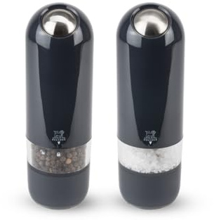 Peugeot Alaska Duo de moulins à poivre et à sel électriques avec éclairage, Mouture du poivre réglable, Taille : 17 cm, ABS, Gris quartz, 2/28503
