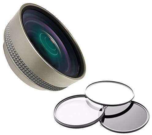 Digital Nc Objectif super grand angle haute définition 0,4X avec macro compatible avec Sony Cyber-Shot DSC-RX100 IV (comprend les adaptateurs d'objectif/filtre nécessaires)+kit de filtres 3pièces 52mm
