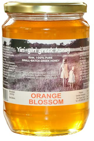 MIELE GRECO GREZZO 100% PURO - FIORE D'ARANCIO 960g - dai remoti prati e aranceti di Ilia e Argos