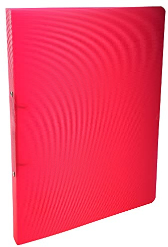 Exacompta 54177E Ringhefter Linicolor DIN A4 aus mittelfestem transluzentem Kunststoff 2-O Ring Mechanik Rücken 20mm 1 Stück Zufallsfarbe ideal für Schule und Büro Ringbuch Ringordner Ringbuchordner