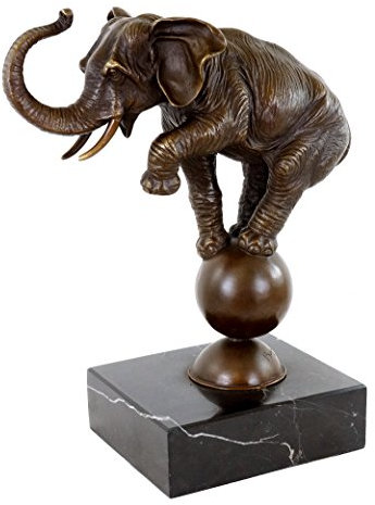 Rembrandt Bugatti Djur i Brons – Elefant på Kula – Bronsfigur – Elefantskulptur