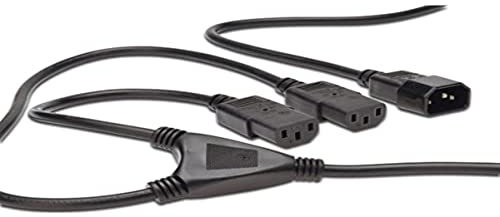 Digitus 00711 Cavo Alimentazione da Spina, VDE-Iec Maschio a Doppia Presa VDE-Iec Femmina (Sdoppiatore), 1.7 m