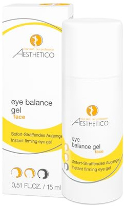 AESTHETICO eye balance gel, 15 ml - Sofort straffende Augenpflege mit intensivem Anti-Aging-Effekt, reduziert Fältchen, wirkt kühlend, feuchtigkeitsspendend und abschwellend bei geschwollenen Augen