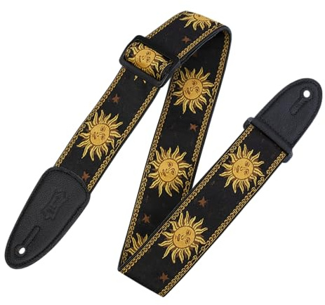 Levy's MPJG-SUN-BLK Polyester/Vinyl Gitarrrem - Jacquard Sun - Svart