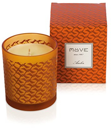 möve Signature Duftkerze im Glas mit Möwen allover 230 g Brenndauer 50 Stunden, amber
