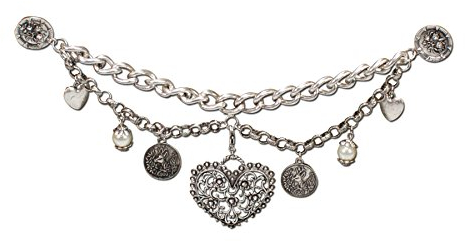 Alpenflüstern Damen Pin-Charivari Leonie Altsilber-Farben DCH01000095