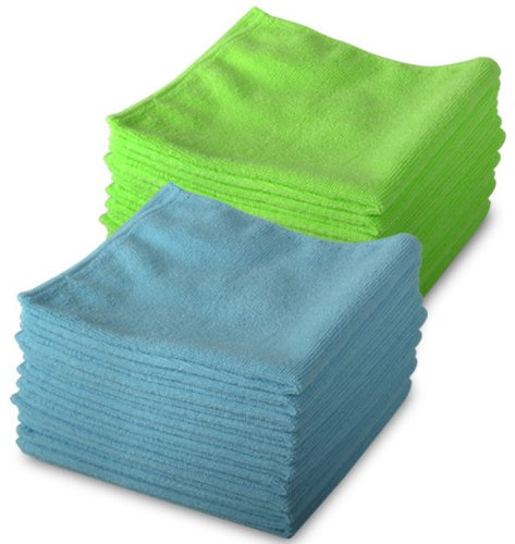 10 Blue & 10 Green Microfibre Genuine Exel Brand Magic Cleaning Cloths. Chemical Free Cleaning. Anti Bacterial Microfiber Cloths for Amazing Smear Free Wiping - Comes With TCH Anti-Bacterial Pen!