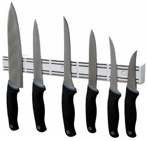 Weiße Werkzeug-Magnetleiste magnetische Messerleiste Magnet-Halter (L x B) 360 x 40 mm - Werkzeugleiste Werkzeughalter magnetisch