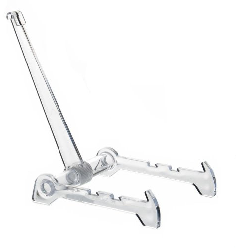 3 Stück Große Schrägsteller/Warenstütze mit verstellbarem Stützarm | 3er Set, Transparent, Einfach verstellbar, Flach zusammenlegbar, Sicherer Halt