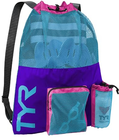 TYR Big Mesh Mummy Backpack Sacca A Rete, Unisex – Adulto, Purple/Blue, M