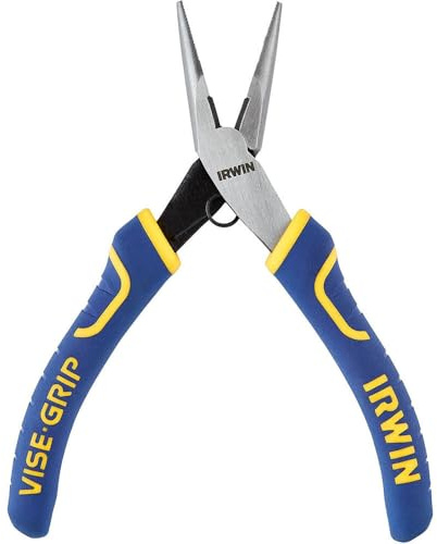 Irwin 5-1/4 in. Long Nose Pliers with Cutter & Spring