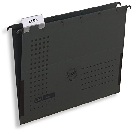 Elba Hängetasche A4, chic, aus Karton, anthrazit, 25 Stück