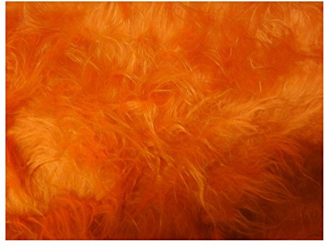 Fabrics-City Orange kunstfell teddy langhaarfell stoff, kuschelfell plüschstoff, zotteliges Fellimitat für Dekoration, Kostüme, Nähprojekte, Kinder, DIY, Kuscheltiere, 2707