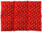 Cojín térmico para la espalda (calor y frio) - Saco térmico de semillas (40x30cm rojo con corazones con 6 compartimientos, huesos de cerezas)