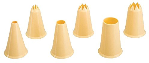 Ibili 768300 Spritztüllen-Set, Kunststoff, weiß, 4 x 3 x 3 cm, 6-Einheiten