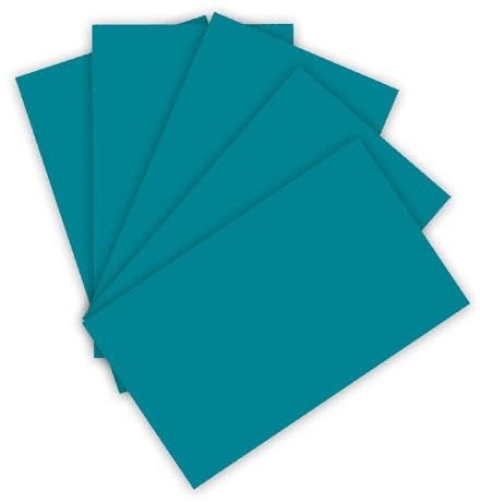 folia 6338 - Tonpapier 130 g/m², Tonzeichenpapier in türkis, DIN A3, 50 Bogen, als Grundlage für zahlreiche Bastelarbeiten