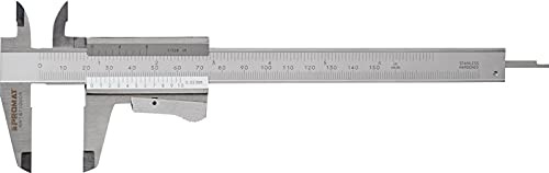 PROMAT 851010 Taschenmessschieber L.150mm Ablesung 0,05mm PROMAT Schnabel-L.40mm