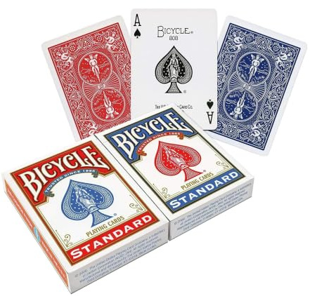 Bicycle Lot de 2 Cartes à Jouer Mixte Rouge Bleu Standard 88 x 63 mm