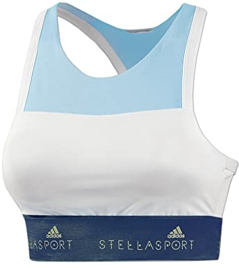 adidas Sport-BH SC Bra Padded Stellasport Climalite (DE/NL/SE/PL, Alphanumerisch, S, watblue-White-urbsky)