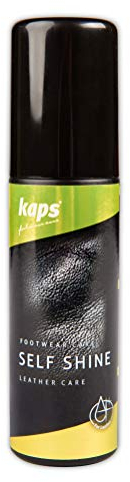 Kaps Schuhcreme, sofortiger Glanz, flüssige Paste für Schuhe & Stiefel aus Leder, mit natürlichem Bienenwachs, Self-Shine, 3 Farben (106 - dunkelbraun)
