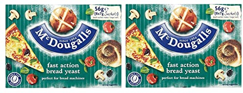 McDougalls Dried Yeast Sachets Fast Action 8 x 7g - Pack of 2