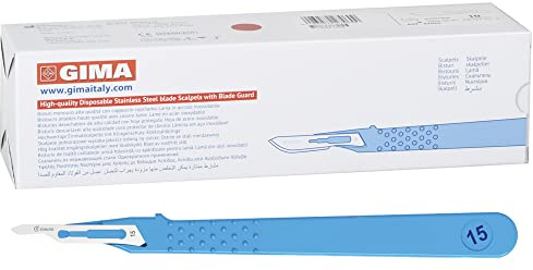 GIMA - Sterile Einweg-Skalpelle, Standardmodell, Nr. 15, 10er-Pack, 27063