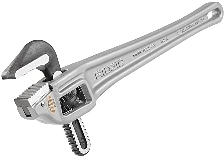 RIDGID 31125 Clé serre-tubes coudée en aluminium modèle 18, clé de plomberie de 450 mm