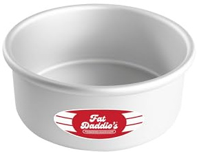 Fat Daddio's Round Cake Pan Anodized Aluminum, Silver 17.8 x 17.8 x 7.6 cm
