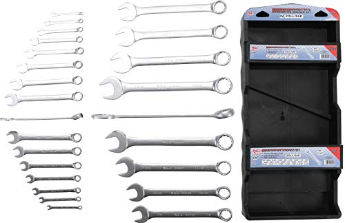 BGS 30101 | Maul-Ringschlüssel-Satz | 25-tlg. | Zollgrößen | SW 1/4 - 1.1/4 | inkl. Display-Koffer | Gabelringschlüssel