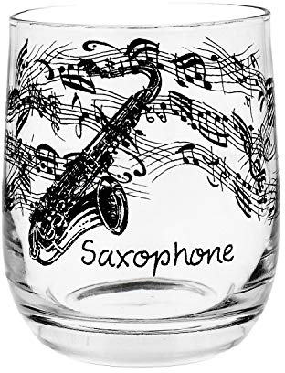 Glas Saxofon schönes Geschenk für Saxofonisten