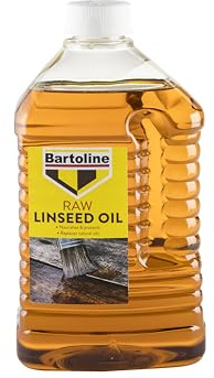 Bartoline Raw Linseed Oil 2L – Natural Wood Protector & Water-Resistant Treatment for Furniture, Stone & Sports Equipment