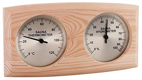 WelaSol Qualitäts Kombigerät 2 in 1 Sauna Thermometer mit Hygrometer für Sauna, Dampfsauna, Biosauna und Infrarotkabine