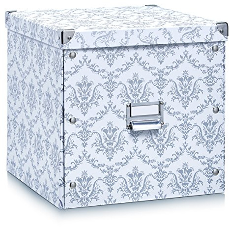 Zeller 17974 Aufbewahrungsbox Vintage, Pappe, weiß