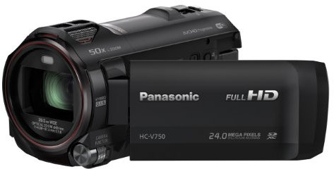 Panasonic HC-V750EB-K Full HD Camcorder - Black (24MP, 50x Intelligent Zoom, Wi-Fi, NFC) (New for 2014)