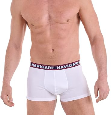 Navigare 322 (Pacco Da 6), Boxer Uomo, Multicolore (Bianco/Nero/Antracite/Navi), S confezione da 6