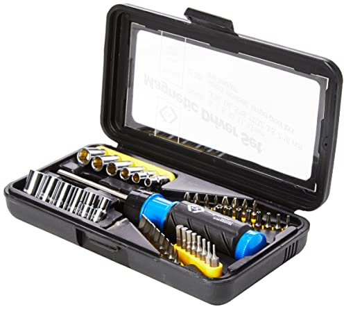 C.K T4826D Ratchet Screwdriver Bit and Socket Set, Schwarz
